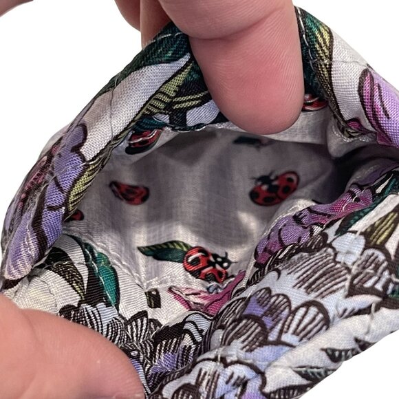 NWT Vera Bradley Iconic Double Eye Case Lavender Meadow Floral Pattern Cotton - Picture 4 of 5